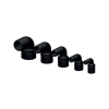 Trudesign 90� slangestuds 19mm sort 3/4