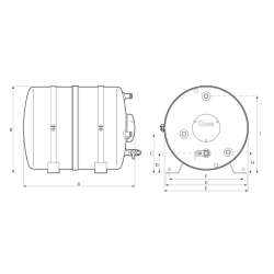 Quick varmtvandsbeholder B3 30 liter cylinder 220v-1200w