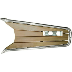 Stvnplatform M. Ankerrulle Rf Teak Vinkelbeslag 330x560x1180mm - Rr Diameter 40mm