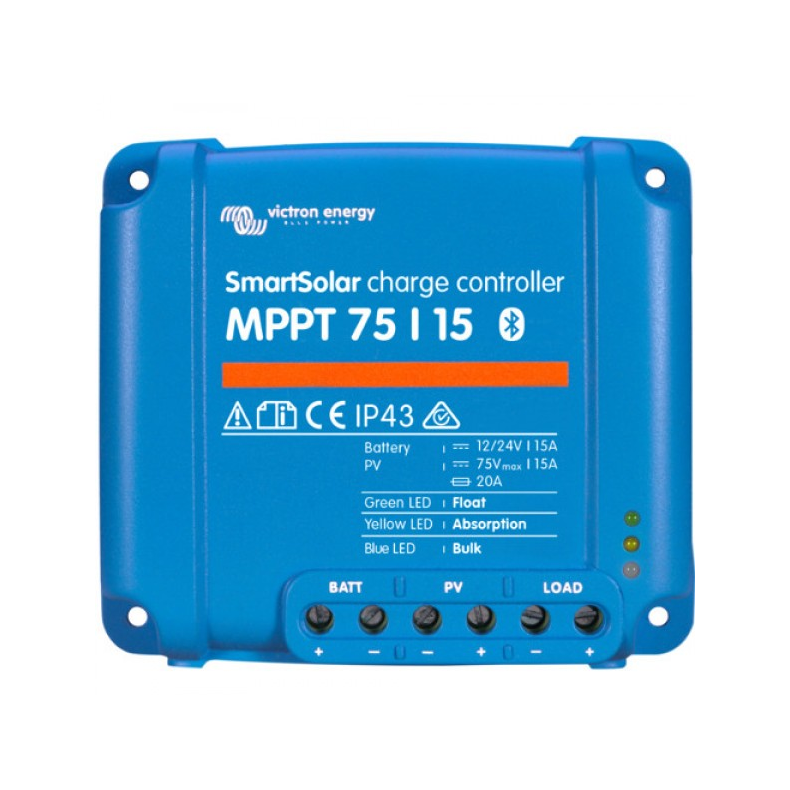 Victron regulator MPPT med bluetooth Victron mppt smart 75/15 regulator 220wp 12v / 440wp 24v