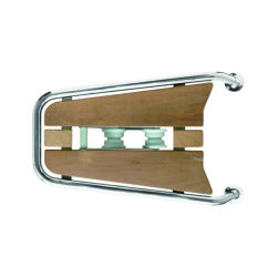 St�vnplatform �32 mm med ankerrulle - RF/teak - 330x480x750 mm