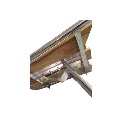 St�vnplatform �32 mm med ankerrulle - RF/teak - 330x480x750 mm