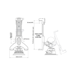 ROKK iPad/Tablet monteringskit m/ sugekop