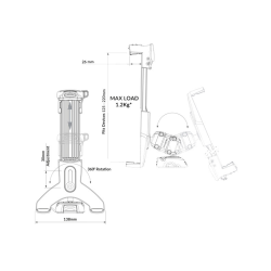 ROKK iPad/Tablet monteringskit til skruer