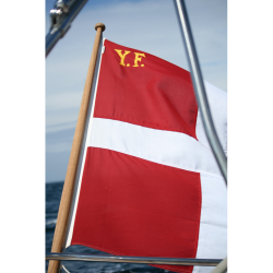 Yachtflag syet og broderet 92x175cm - 170 g/m2 flagdug Langkilde & s�n 