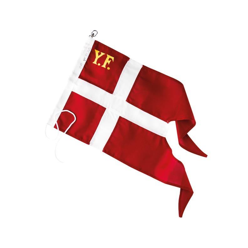 Yachtflag syet og broderet 41x80cm 170 g/m2 flagdug Langkilde & sn 