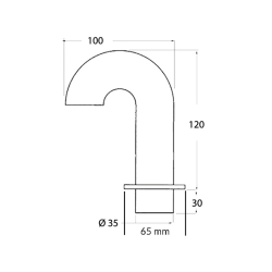 Svanehals RF :35mm h:130mm