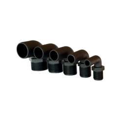 Slangestuds 90* udv. gevind komposit