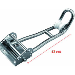 Ankerrulle M. Vippebeslag - Rustfri 316 - Bredde 120mm - L�ngde 535 Mm