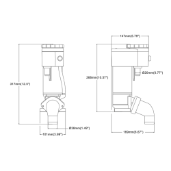 Seaflo Skylle- & Affaldspumpe Conversion - Seaflo Toilet Conversion Pumpe 12V