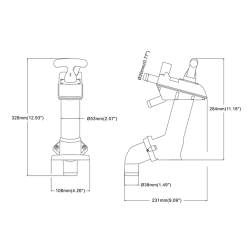 Seaflo toiletpumpe manuel med Twist & Lock - kompatibel med Jabsco, Johnson m.fl.