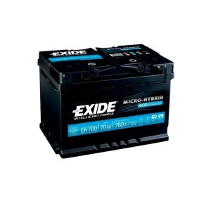 Exide AGM, Ah 70, LxBxH mm 278x175x190, Spnd. V 12, Starteffekt CCA 760A