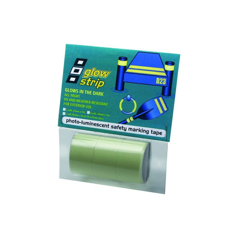 Selvlysende Tape, Info 3 ruller/pkk. 25 mm x 1 m