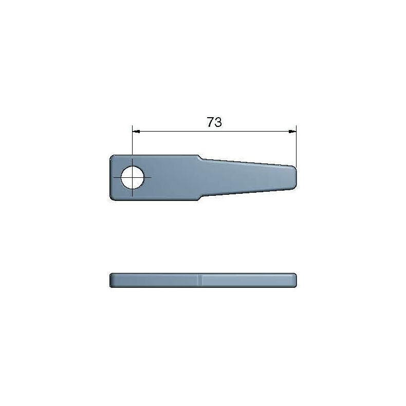 Drkbeslag 2,5" Rigel, lige, lang 2,5"
