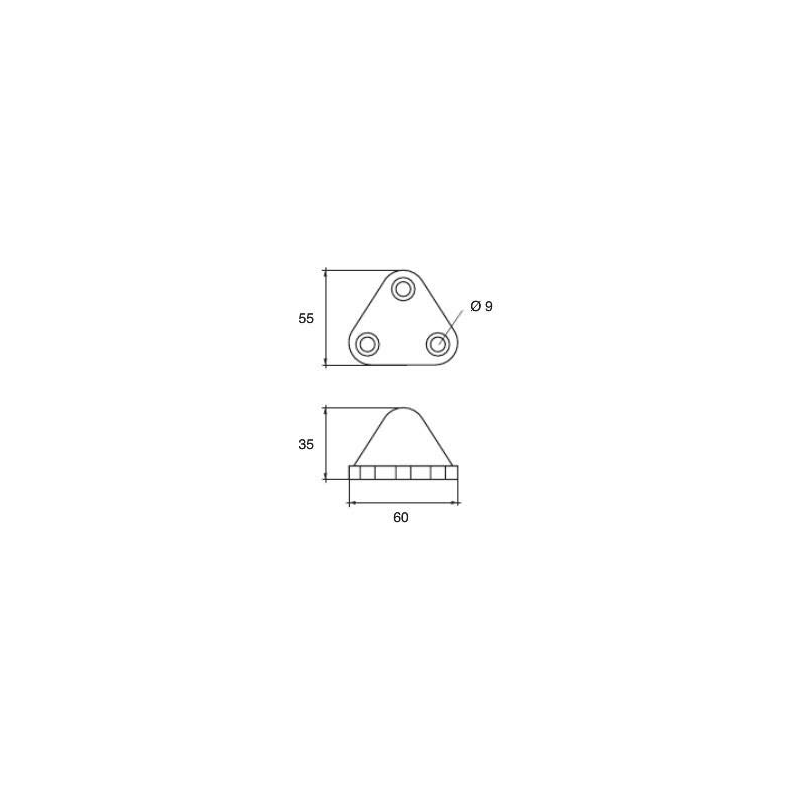 Zink Flexofold, Materiale Zink, Type 55,3x14 mm Tri-kon