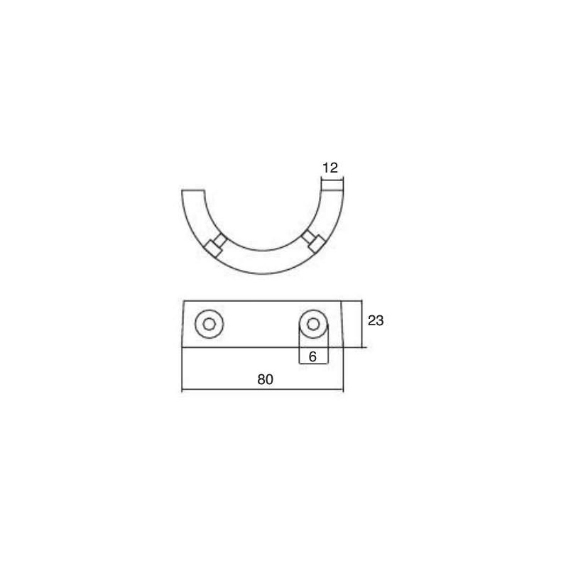 Zink Gori, Materiale Zink, Ml 15-16,5",  56mm, Ref nr 15527500, Type Ring 3 blad s-drev