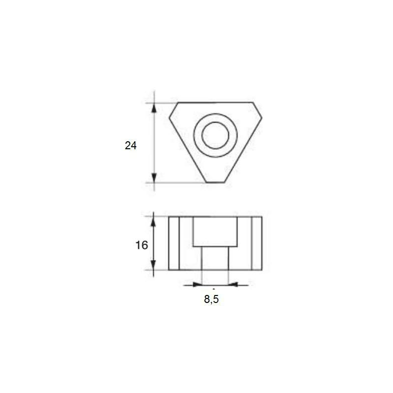 Zink Gori, Materiale Zink, Ml 15-16,5" / 24x16  8,5mm, Ref nr 1407210000, Type Slut-anode 3 blade