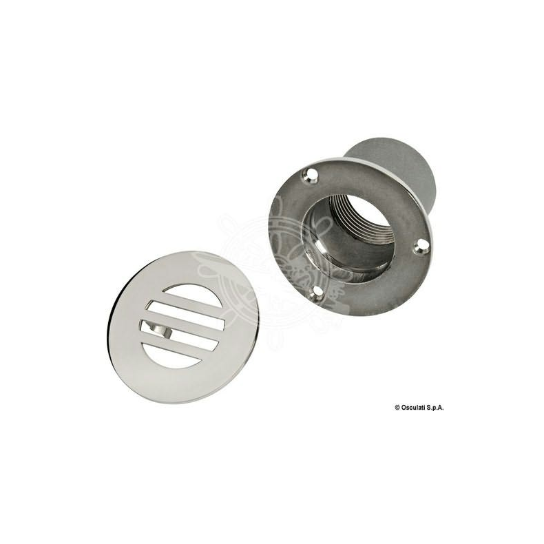 Bord gennemfring m gitter, Indv.gevind 1",  studs 38 mm,  top 58 mm