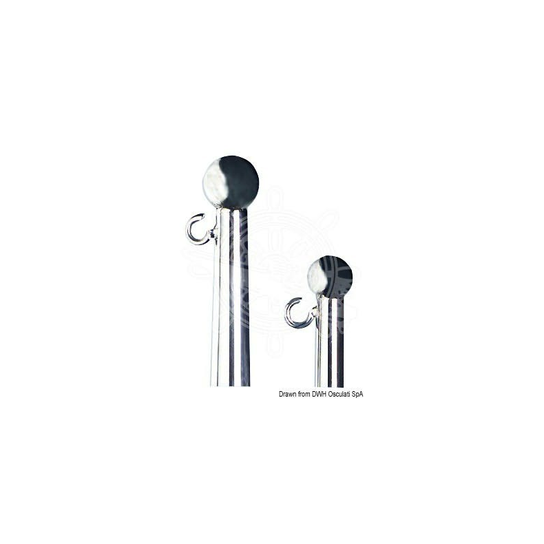 Flagspil Flagpole w/end ball - 1200 mm.