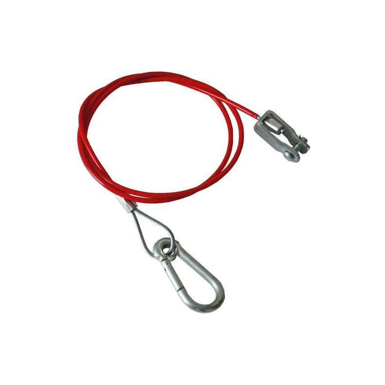 Sikkerhedswire til trailer Sikkerheds wire 1200 mm karabinhage-gaffel