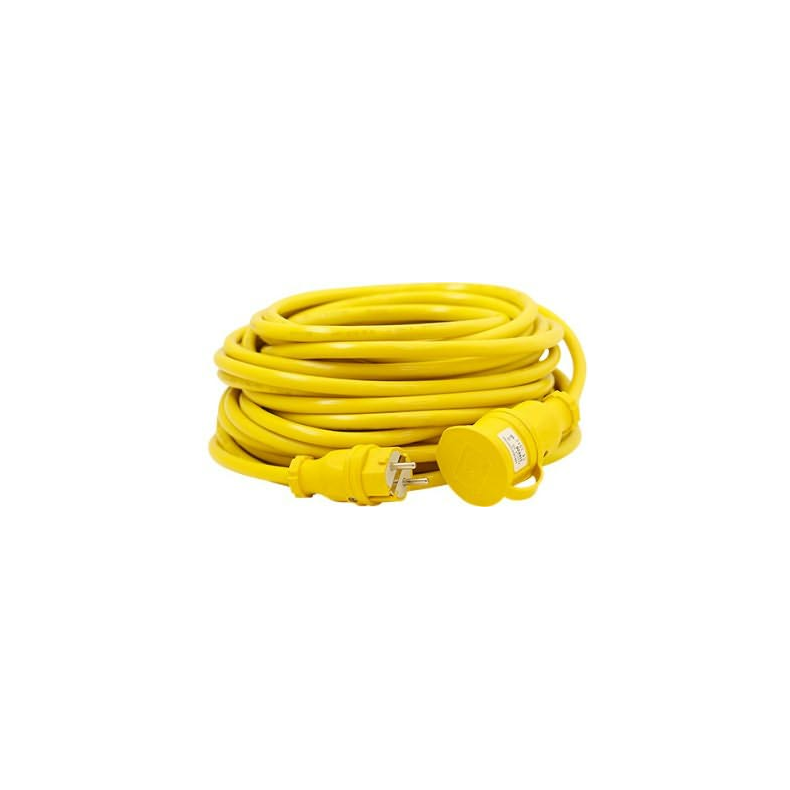 Forlngerledning Power kabel gul 20m 2,5mm2