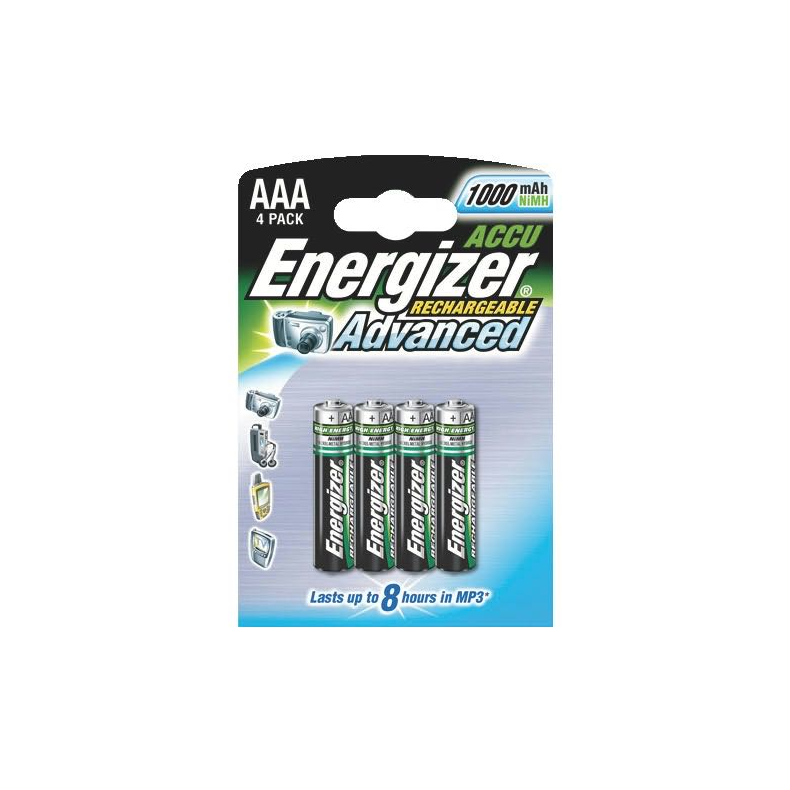 Opladelige Batterier, Antal i pk. 4, IEC-Norm HR03 /AAA, Spnd. V 1,2