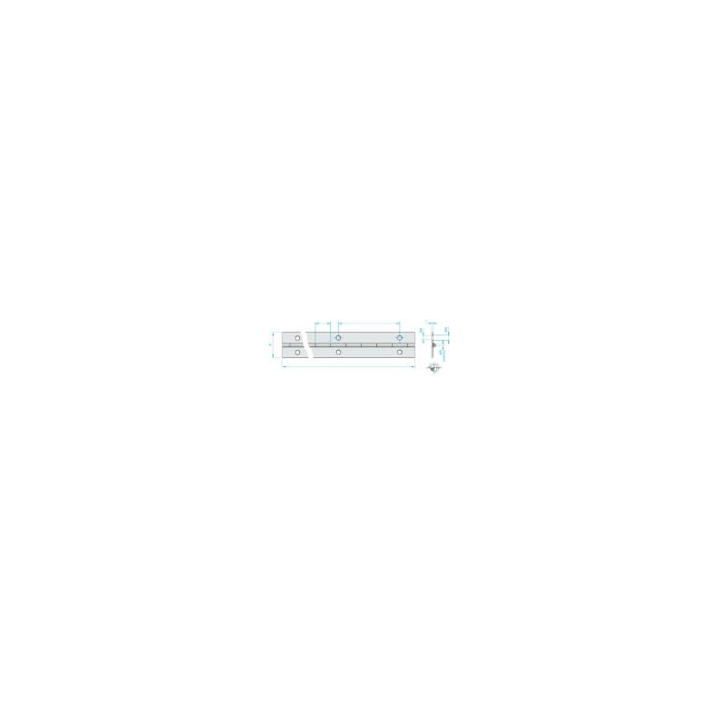Pianohængsel 2000x25mm 445422 Rfr.