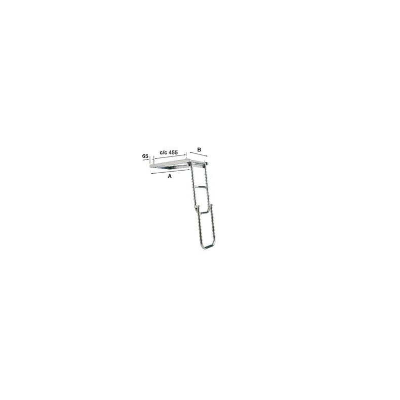 Stiger fra Btsystem, A mm 130, Bredde mm 260, Info BU57P, Lngde max mm 570, Lngde min mm -