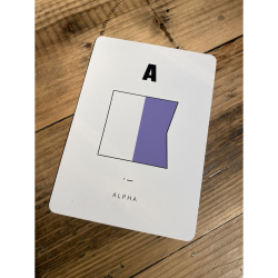 Kort med signalflag A - Z Kort med signalflag A
