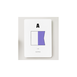 Kort med signalflag A - Z Kort med signalflag A