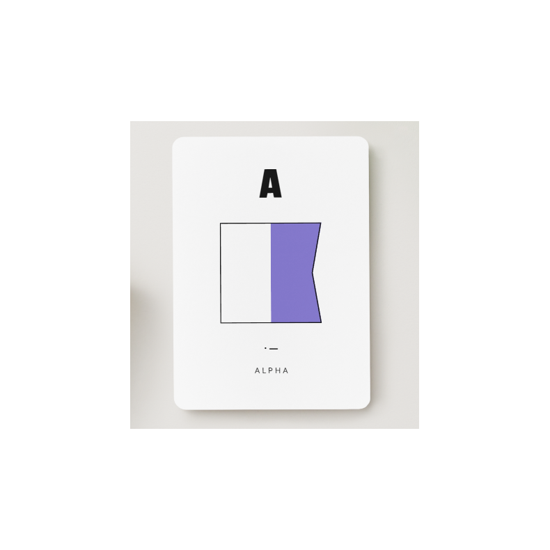 Kort med signalflag A - Z Kort med signalflag A