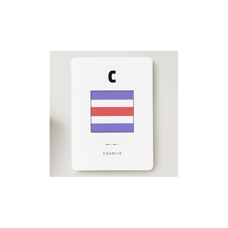 Kort med signalflag A - Z Kort med signalflag C