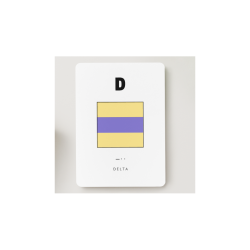 Kort med signalflag A - Z Kort med signalflag D