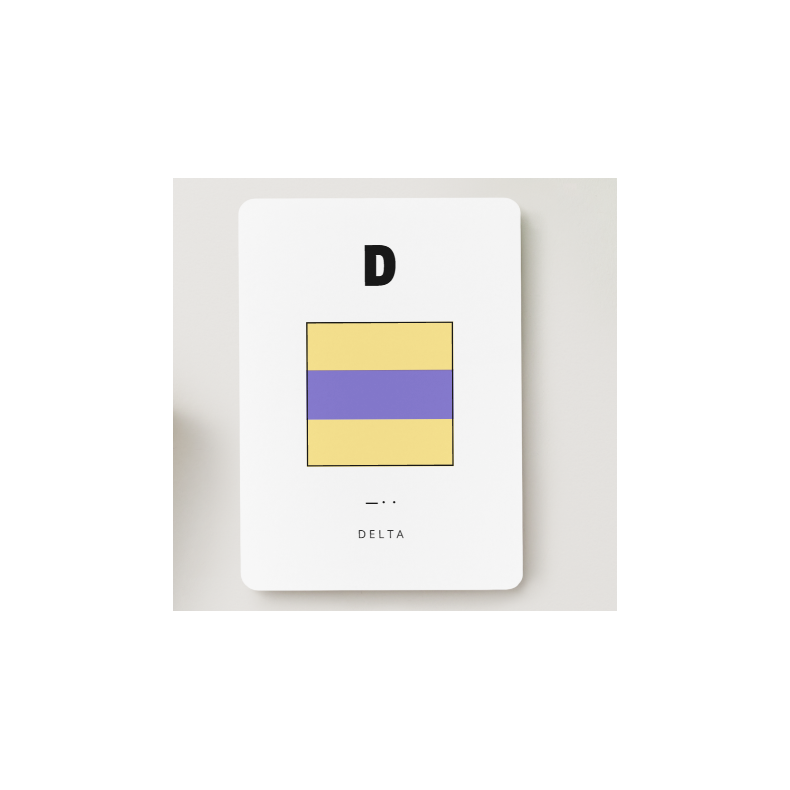 Kort med signalflag A - Z Kort med signalflag D