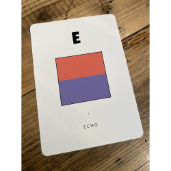 Kort med signalflag A - Z Kort med signalflag E