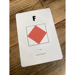 Kort med signalflag A - Z Kort med signalflag F