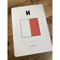 Kort med signalflag A - Z Kort med signalflag H