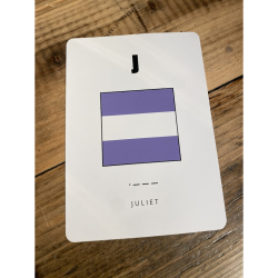 Kort med signalflag A - Z Kort med signalflag J
