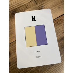 Kort med signalflag A - Z Kort med signalflag K