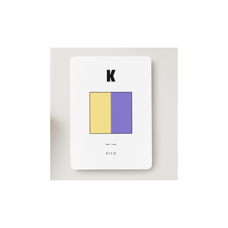 Kort med signalflag A - Z Kort med signalflag K