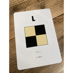 Kort med signalflag A - Z Kort med signalflag L