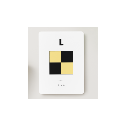 Kort med signalflag A - Z Kort med signalflag L
