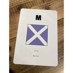 Kort med signalflag A - Z Kort med signalflag M