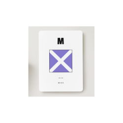 Kort med signalflag A - Z Kort med signalflag M