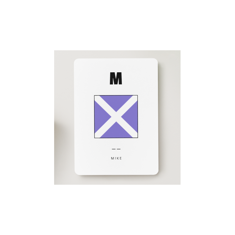 Kort med signalflag A - Z Kort med signalflag M