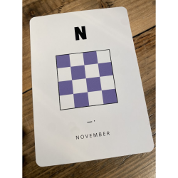 Kort med signalflag A - Z Kort med signalflag N