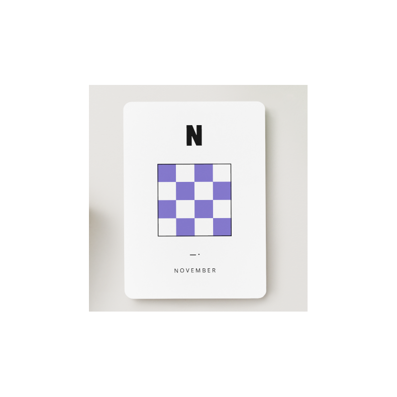 Kort med signalflag A - Z Kort med signalflag N