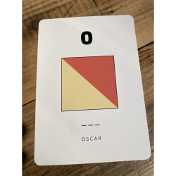 Kort med signalflag A - Z Kort med signalflag O