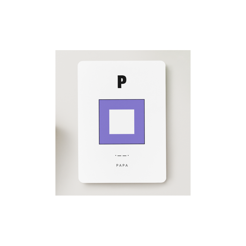 Kort med signalflag A - Z Kort med signalflag P