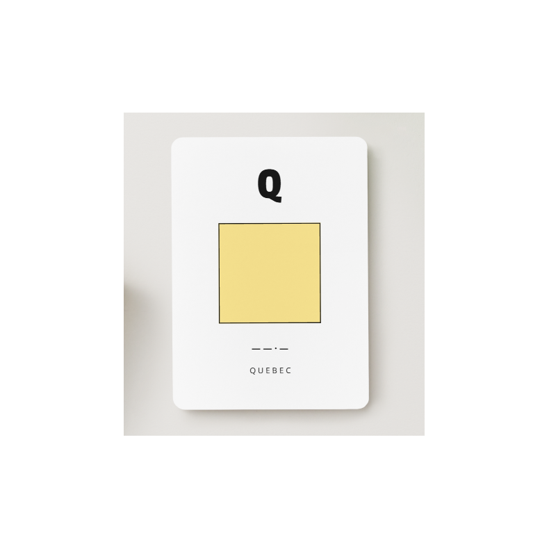 Kort med signalflag A - Z Kort med signalflag Q
